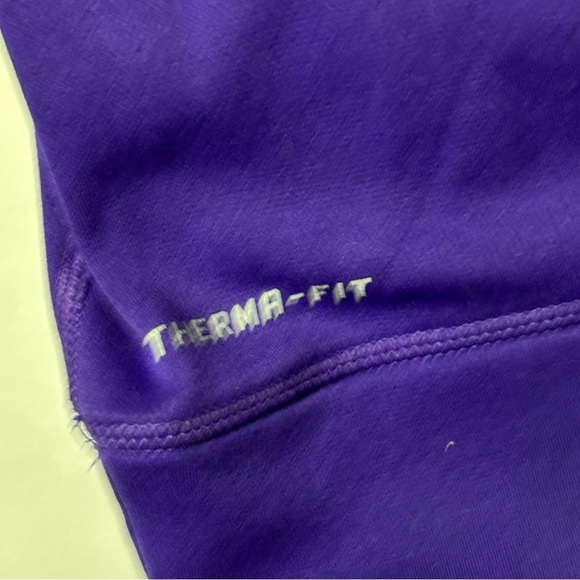 Nike Therma-Fit Purple and Gray Colorblock Sweater with Swoosh - Picture 6 of 8
